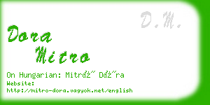 dora mitro business card